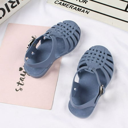 

Summer Children Sandals Baby Girls Toddler Soft Non-slip Princess Shoes Kids Candy Jelly Beach Shoes Boys Casual Roman Slippers