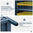thumbnail image 6 of Shaiailed 31.5" Geometric Embossed Blue Sideboard Buffet Cabinet,2 Door Accent Cabinet with Adjustable Shelves,Matte Vintage Finish Small Sideboard Buffet Cabinet for Living Room, 6 of 10