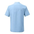 thumbnail image 4 of Eashery Button Down for Men Lapel T-Shirt Plus Size Tank Tops Blue 2XL, 4 of 5