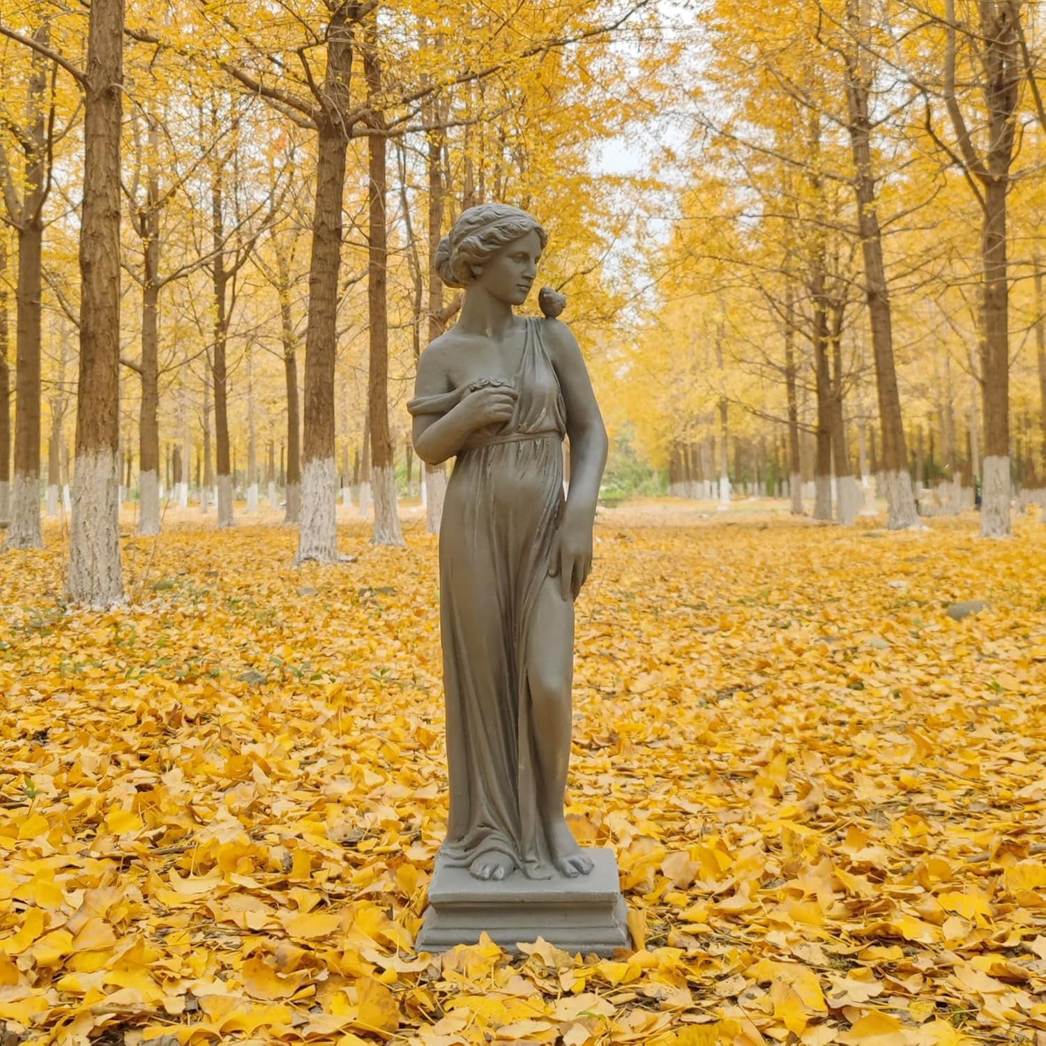 Garden Statue Greek Goddess Statue for Altar Nymph Sculpture Mythology Roman Style Outdoor Clearance Patio Yard Lawn Porch Decor Art MGO Gift 31" H