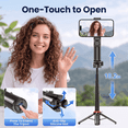 thumbnail image 4 of Magnetic Selfie Stick Tripod, 4-in-1 Phone Holder with Remote, 360°Rotatable Travel Phone Tripod Stand Compatible for iPhone /Android, Video Recording & Vlogging, 4 of 8