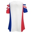 thumbnail image 5 of French Flags (France) Womens Summer V Neck Zipper Top Short Sleeve T Shirt Off Shoulder Top Casual Classy Loose Shirts, 5 of 7