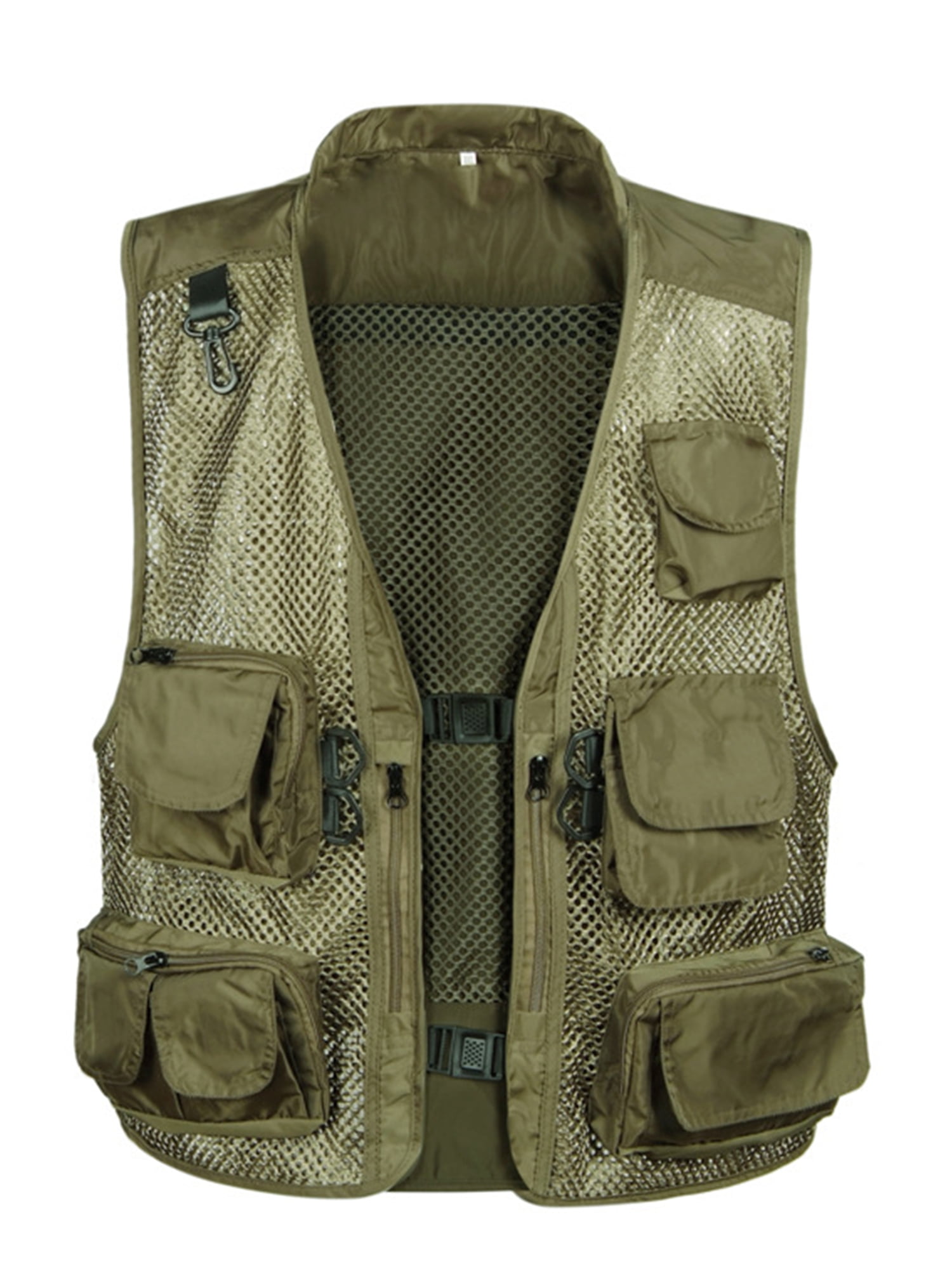 Spanye Men's Outdoor Hoodie Vest Warm Polar Fleece Work Fishing Safari  Multi Pocket Jacket (Army Green, Small) : : Clothing, Shoes &  Accessories