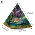thumbnail image 3 of PULLIMORE Energy Pyramid Amethyst Crushed Stone, 7 Chakra Natural Crystal Healing Pyramid Energy Generator, Reiki Healing, Meditation, Yoga, Spiritual Balance Crystals Stones (Green), 3 of 9