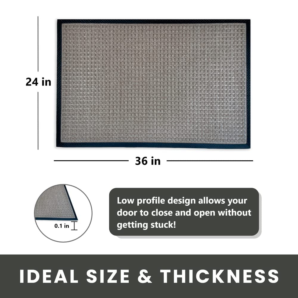 Envelor Front Door Mat Indoor Outdoor Entrance Doormat Non Slip Durable Floor Mat for Entry Mat Kitchen Rugs Home Decor Rugs Heavy Duty Mat Welcome Mat, 24 x 36 Inches, Beige