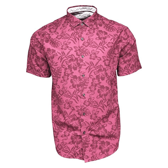 Tommy Bahama T321753 Perfect Score Short Sleeve Shirt Deep Grape M