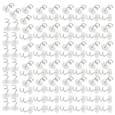 

100Pcs Twisted Pin Stainless Steel Transparent ABS Anti-Skid Sofa Fixed Spiral Nail(Spiral Twisted Pin )Massive sok clear ourt