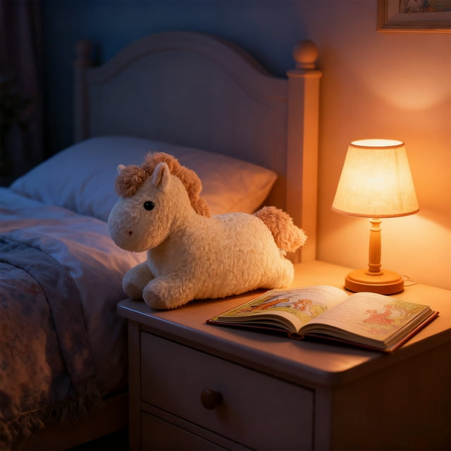 Muñeco de caballo pequeño de 25 cm con dibujos animados, ideal como decoración, almohada pequeña para festivales, regalo del Año del Caballo, de poliéster.