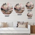 thumbnail image 4 of Designart "Chaos in Rose Gold Circles I" Modern Shapes Transitional Metal Round Wall Decor, 4 of 5