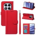 thumbnail image 1 of For Xiaomi Redmi Note 14 Pro 4G Wallet Case Magnetic Snap Leather Phone Cover with Strap - Green, 1 of 5
