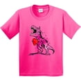 thumbnail image 3 of Inktastic Valentine's Day Graffiti T-rex with Heart Shaped Candy Box Youth T-Shirt, 3 of 5