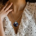 thumbnail image 3 of Octopus Glass Circular Pendant Necklace - Women's Jewelry, 3 of 5