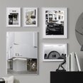thumbnail image 4 of Tienda de artículos de lujo en blanco y negro, arte de pared con flores y coches, pintura en lienzo, carteles nórdicos e impresiones, imágenes de pared para decoración de sala de estar, 4 of 5