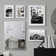 thumbnail image 4 of Tienda de artículos de lujo en blanco y negro, arte de pared con flores y coches, pintura en lienzo, carteles nórdicos e impresiones, imágenes de pared para decoración de sala de estar, 4 of 5