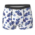 thumbnail image 6 of Men's Boxer Briefs, Blueberry Print pattern Soft Comfy Mens Underwear Boxer Briefs Breathable With Widen Waist, 6 of 7