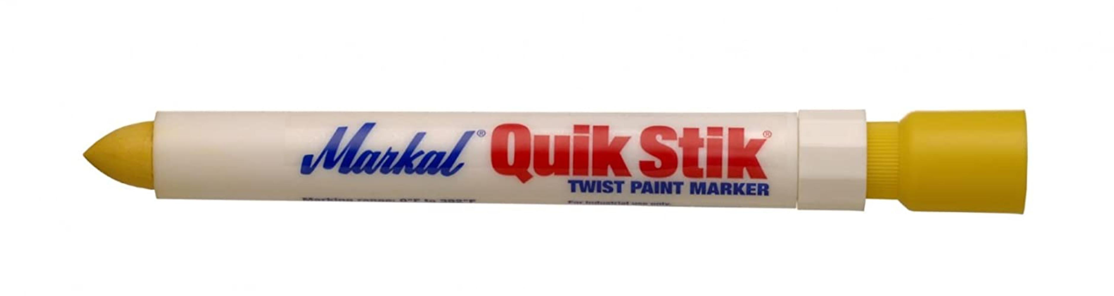 Red Markal Quik Stik Twist Paint Marker Lot of Yellow Black 4 White 