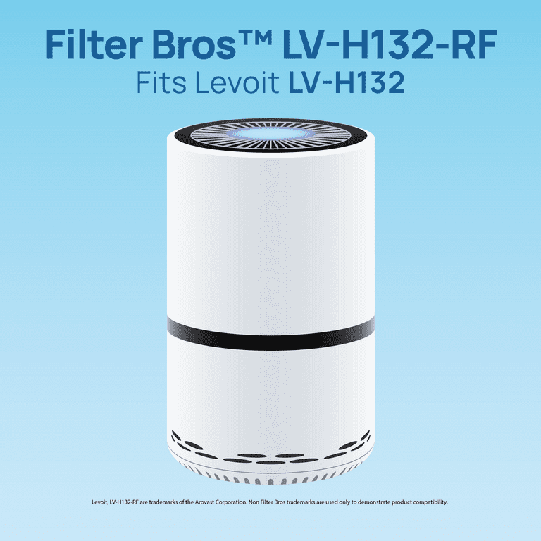 For LEVOIT Air Purifier LV-H132 Replacement Filter, True HEPA &  Activated Carbon