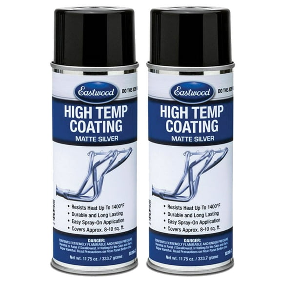 Eastwood High Temperature Resistant Silver Exhaust Manifold Coating Spray Paint Aerosol 11.75 oz 2 Pack