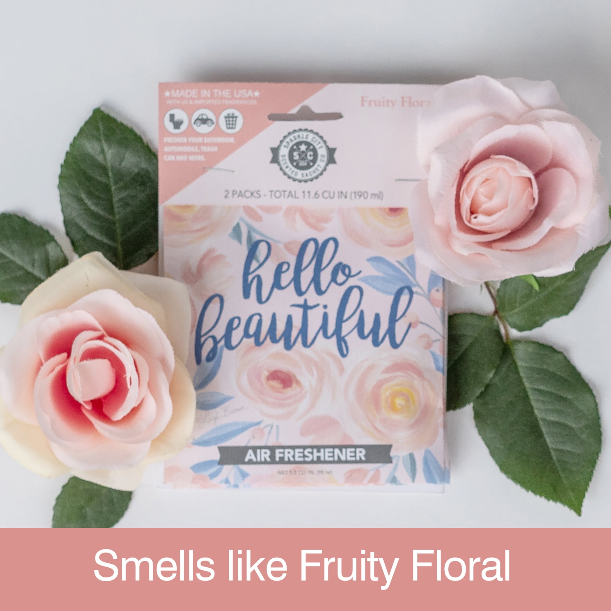 Sparkle City Scented Sachet 2 Pack, Hello Beautiful