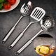 thumbnail image 3 of Juego de 5 utensilios de cocina de acero inoxidable, resistentes al calor, antiadherentes, cucharas y espátulas con orificio para colgar y mango ergonómico., 3 of 7
