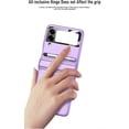 thumbnail image 5 of case for Samsung Z Flip 3 Case with Hinge Protection, Galaxy Z Flip 3 Case Comes with A Capacitance Pen, Flip 3 Case with A Small Screen Protective Film for Samsung Galaxy Z Flip 3 5G, Lavender, 5 of 13