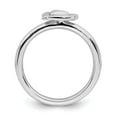 thumbnail image 2 of 925 Sterling Silver Stackable Expressions Rhodium Heart Ring Size: 6; for Adults and Teens; for Women and Men, 2 of 5