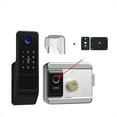 thumbnail image 1 of Door Lock, Fingerprint Gate Lock Tuya Outdoor Smart Door Lock Digital IC Card Rim Electronic Door Lock Suitable For Home Garden ,Easy to Install, 1 of 7