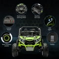 thumbnail image 4 of 24V 2-Seater Ride On UTV for Kids, Electric Off-Road Truck w/Remote Control, Lights, Music, Battery Powered Ride On Car for Boys Girls, 4 of 6