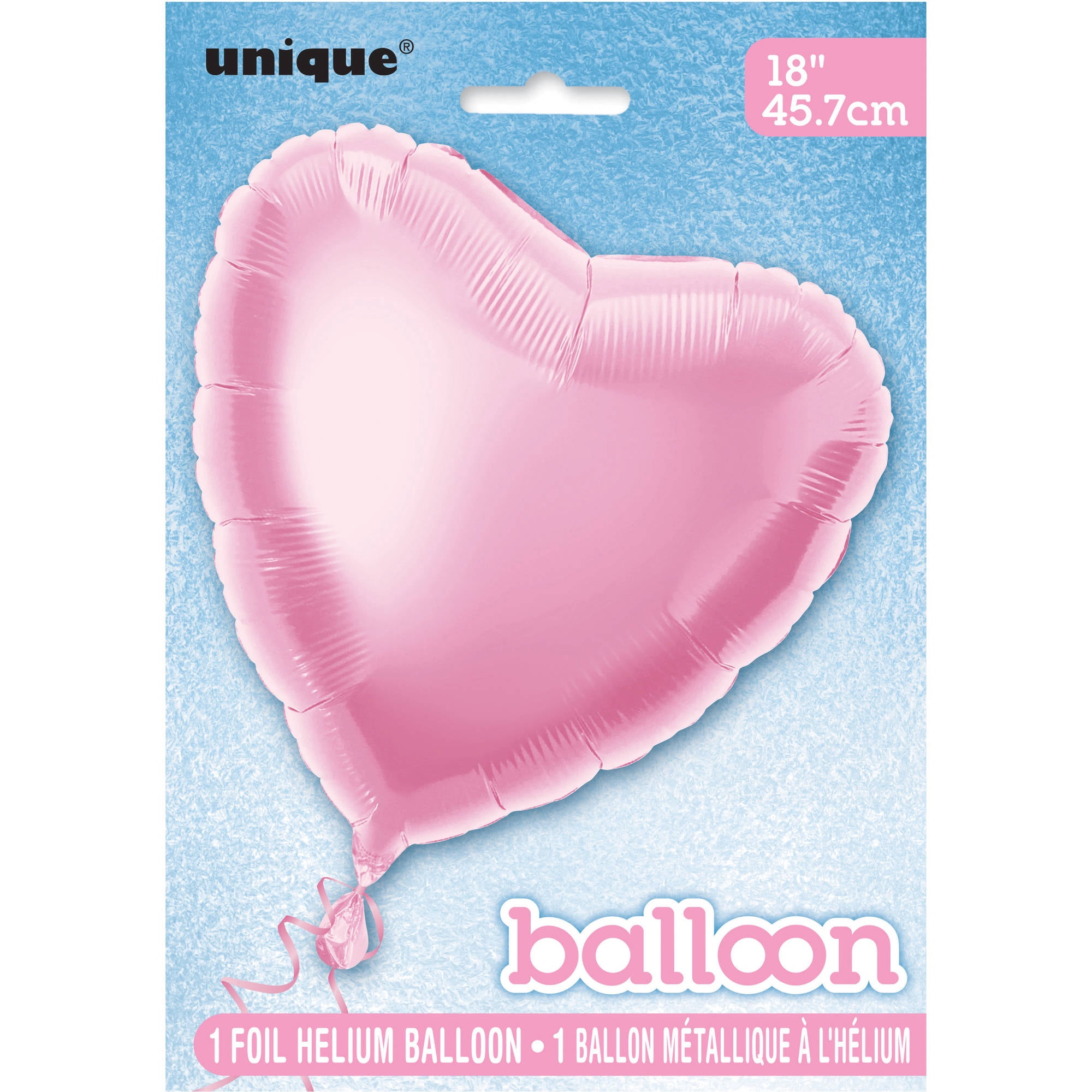 Foil Heart Balloon, Pastel Pink, 18in