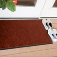 thumbnail image 2 of Brush Step® Low-Profile Scraper Entrance Mat, 5/16 in x 3 ft W x 5 ft L, Needle-Punched Yarn, Vinyl Backing, Red/Black, 2 of 9