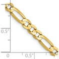 thumbnail image 5 of 14K Yellow Gold 4.5mm Concave Open Figaro Chain (20 X 4.5) Made In South Africa lfg120-20, 5 of 5