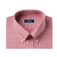 thumbnail image 2 of Club Room Men's Big & Tall Classic/Regular Fit Mini Gingham Dress Shirt Red Size 18X34-35, 2 of 3