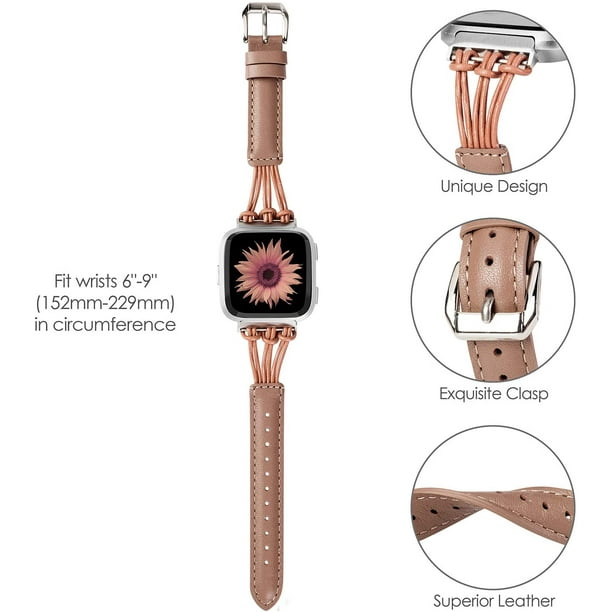 Fitbit versa bands outlet with rose gold buckle