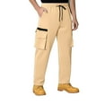 thumbnail image 3 of WTOBBY Men's Outdoor Lightweight Jogging Trousers for Hiking and Work, Sports Casual Multi-Pocket Design, Breathable and Functional for Active Wear,Khaki S, 3 of 6