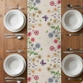 thumbnail image 6 of Spring Floral Table Runner - 72 Inch Long, Kitchen Dining Table Runner Dresser Scarves, Pink Blue Flowers Butterfly Rustic Farmhouse Decor for Coffee Tables Wedding Party Banquet, 6 of 8