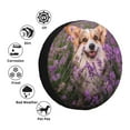 thumbnail image 5 of Balery Dog In Lavender Flowerstire Cover Waterproof Dust-Proof, Universal Spare Wheel Tire Cover For Trailer, Rv, Suv Truck And Vehicle Camper Accessories-16 Inch, 5 of 9