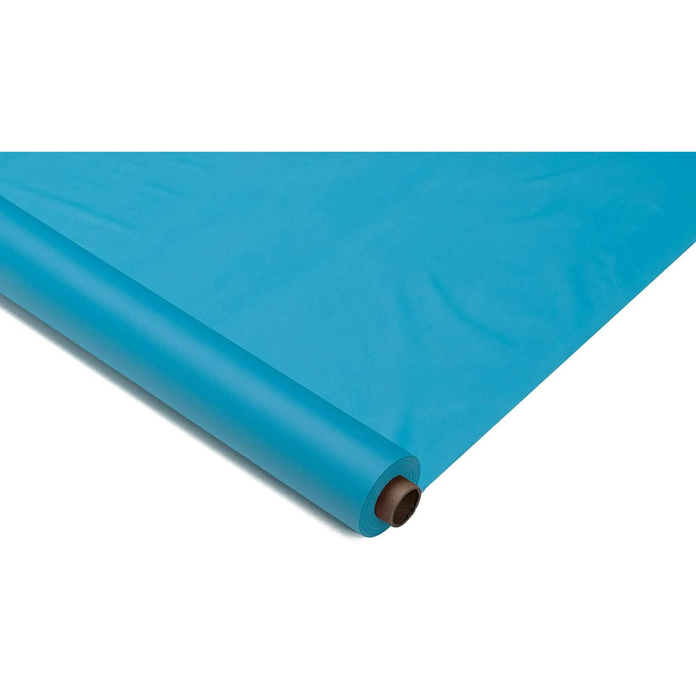 Exquisite 300 ft. x 40 in. Turquoise Plastic Tablecloth Rolls