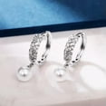 thumbnail image 4 of Elegant 925 Silver Drop Earring Cubic Zircon Women Anniversary Party Gift A Pair, 4 of 6