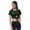 Dark Green, variant on Moomaya Women Front Knot Crop Top Short Sleeve Round Neck Tee Shirt Knotted Tops