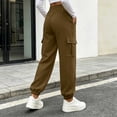 thumbnail image 6 of Dzrciro Cargo Pants for Women, Drawstring Elastic Waist Trousers with Side Pockets, Lightweight Athletic Baggy Pants S-2XL, 6 of 7