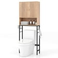 thumbnail image 1 of Costway Over The Toilet Storage Cabinet Free Standing Toilet Rack with Adjustable Shelf Natural, 1 of 10