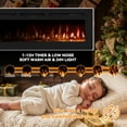 thumbnail image 4 of 50 inch Electric Fireplace in-Wall Recessed and Wall Mounted with Remote Control, 1500/750W Fireplace Heater (60-99°F Thermostat) with 12 Adjustable Color, Timer, Log and Crystal, 4 of 7
