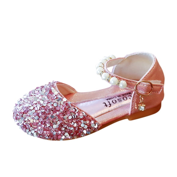 Ketyyh-chn99 Baby Boys Girls Oxford Shoes Bling Bowknot Kids Baby Sandals Shoes Princess Pearl Girls Baby Shoes Size for 18-24 Months,Pink
