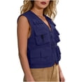 thumbnail image 4 of Hilenly Plus Size Mesh Breathable Fishing Vest for Women Multi-Pockets Photography Travel Hiking Waistcoat Jacket Outdoor Work Photo Cargo Fly Summer Vests, 4 of 7