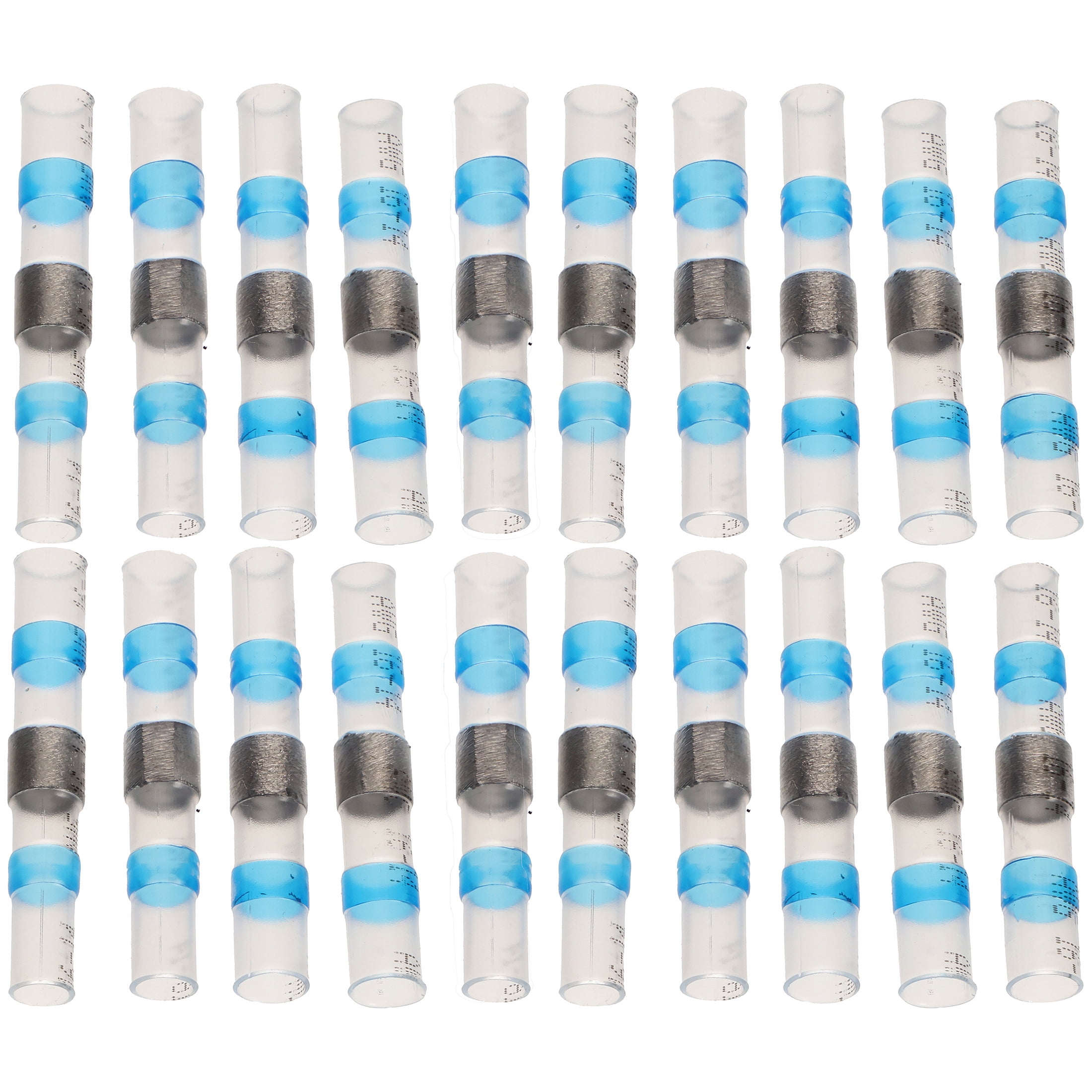 EverStart 20-Piece 16-14GA Solder Seal Wire Connectors, Blue, Heat Shrink