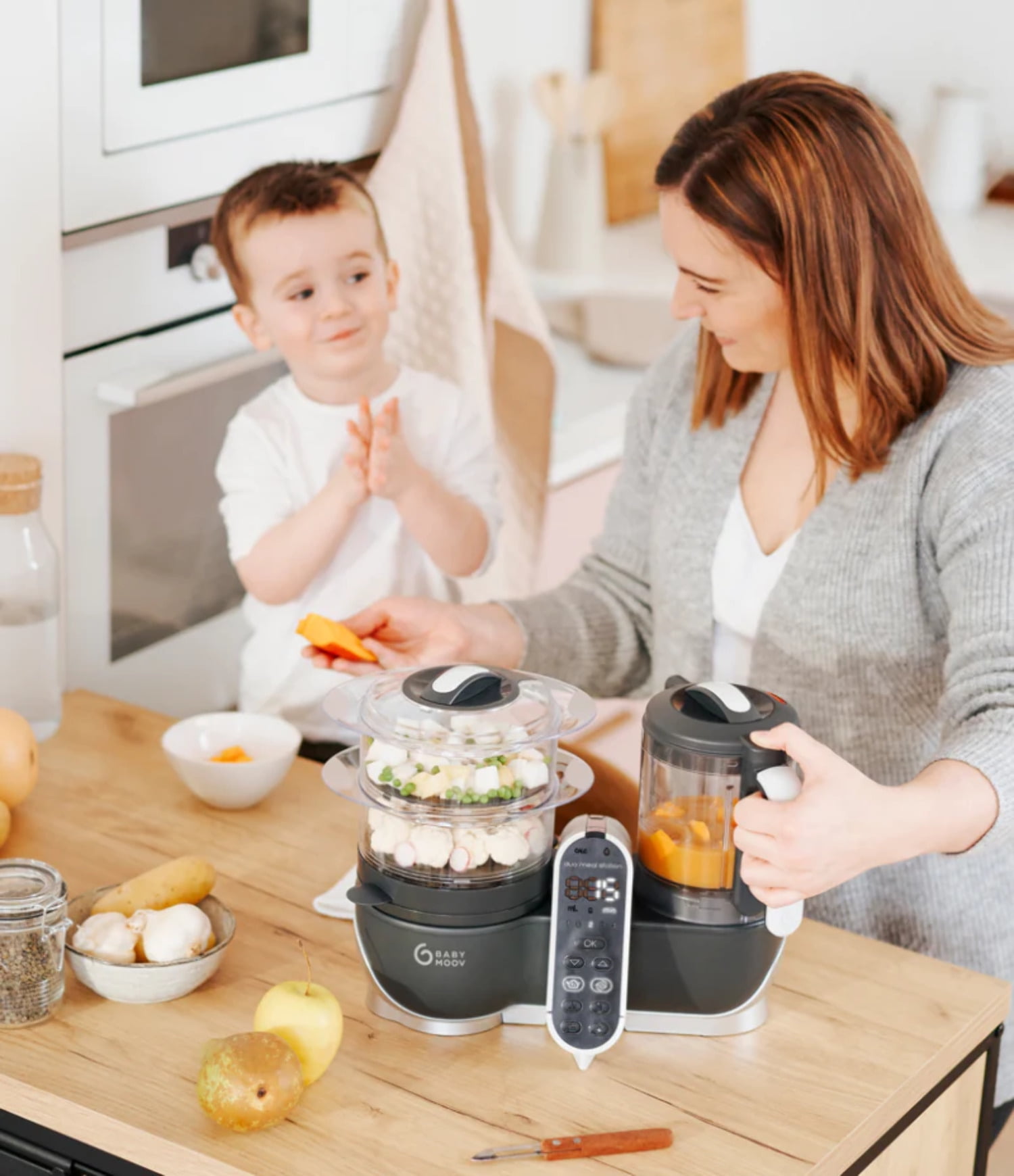 Babymoov Duo Meal Glass Food Maker - Baby Food Processor with Built-in  Glass Steamer, Stainless Steel Basket, and Glass Blender (Over 6 Cup  Capacity) - Yahoo Shopping