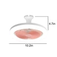 thumbnail image 2 of Gnmfd Ceiling Fan with Lights Enclosed Low Fan Light with E27 Lamp Semi Flush Mount, LED Fan Light Fixture Quiet Motor Energy Saving Eye Friendly for Bedroom Living Room Home, 2 of 5