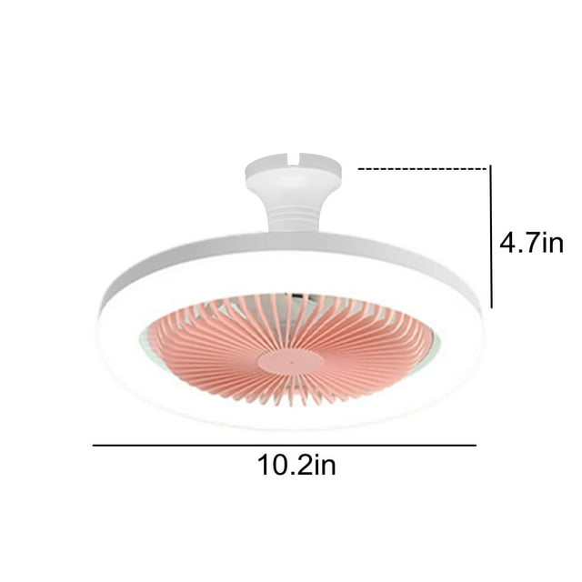 Lksixu Ceiling Fan With Lights, Enclosed Low Fan Light, Ceiling Light With Fan, Hidden Fan With E27 Lamp Kitchen Gadgets