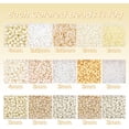 thumbnail image 2 of Monebena 15 Color 4mm Small Assorted Glass Seed Beads,3mm Bugle Beads Friendship Bracelet Kit,2mm Tiny Tube Beads for Jewelry Making(White Bead) M01, 2 of 10
