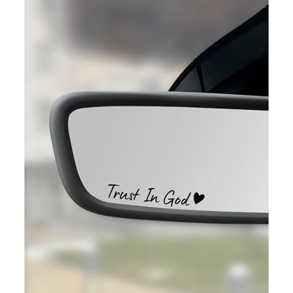 4PCS Car Stickers,Cars Decals,Car Accessories Trust in God Rearview Mirror Sticker,Auto Stickers and Decals,Auto Decals for Women,Trust Decoration,Fits Most Vehicles ()
